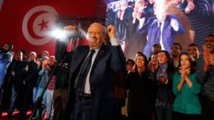 beji caid essebsi presidential candidate and leader of tunisia s secular nidaa tounes party holds a presidential electoral campaign rally in tunis 5176281