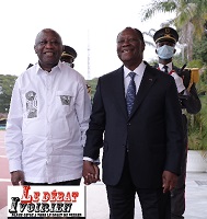 gbagbo et ouattara au palais presidentiel le 27 juillet 2021