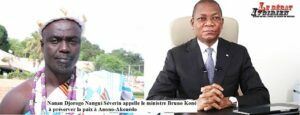 Conflit foncier Anono-Akouédo: Nanan Djorogo Nangui Séverin appelle le ministre Bruno Koné à préserver la paix ledebativoirien.net