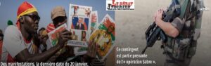 Rien n'est encore parfaitement officiel, mais selon plusieurs sources, dont la Radiodiffusion télévision du Burkina (RTB), l'Agence d'information burkinabè (AIB) et une source proche du gouvernement citée par l'AFP, la junte au pouvoir aurait demandé cette semaine le départ des troupes françaises de son sol et ce dans un délai d'un mois. « Le gouvernement burkinabè a dénoncé mercredi dernier, l'accord qui régit depuis 2018, la présence des forces armées françaises sur son territoire », a indiqué l'AIB. « Cette dénonciation faite le 18 janvier 2023, donne selon les termes de l'accord du 17 décembre 2018, un mois aux forces armées françaises pour quitter le territoire burkinabè », poursuit l'agence nationale. LEDEBATIVOIRIEN.NET