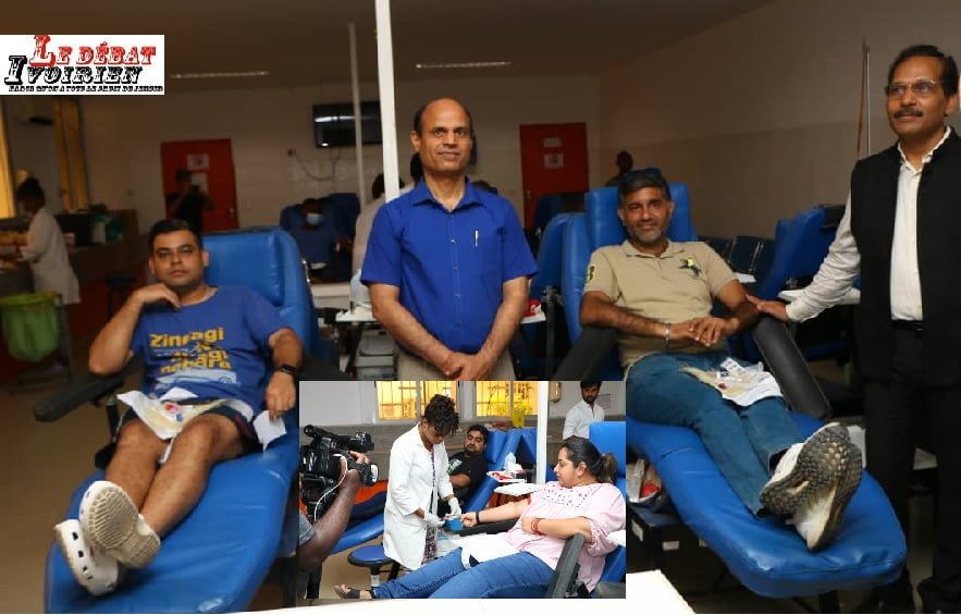 Abidjan-don de Sang: une opération de collecte de près de  300 poches par la communauté indienne EKTHA en Côte d'Ivoire LEDEBATIVOIRIEN.NET