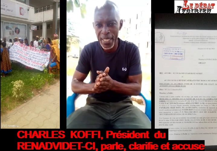 Déchets toxiques : Charles  Koffi, Président  du Renadvidet-CI à sa sortie de la MACA parle, clarifie et accuse LEDEBATIVOIRIEN.NET