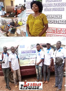 Côte d’Ivoire-dépistage ''Tour'' du diabète et d'hypertension artérielle : la population d'Adonkoi à Adzopé remercie la Fondation Espace Afrique ledebativoirien.net