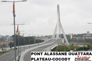 Côte d'Ivoire-Alassane Ouattara à l'inauguration du Pont Plateau Cocody  : "Le 5è pont à haubans d'Abidjan fait passer de 2h à 15mn le temps de circulation de 50 000 véhicules par jourLedebativoirien.net