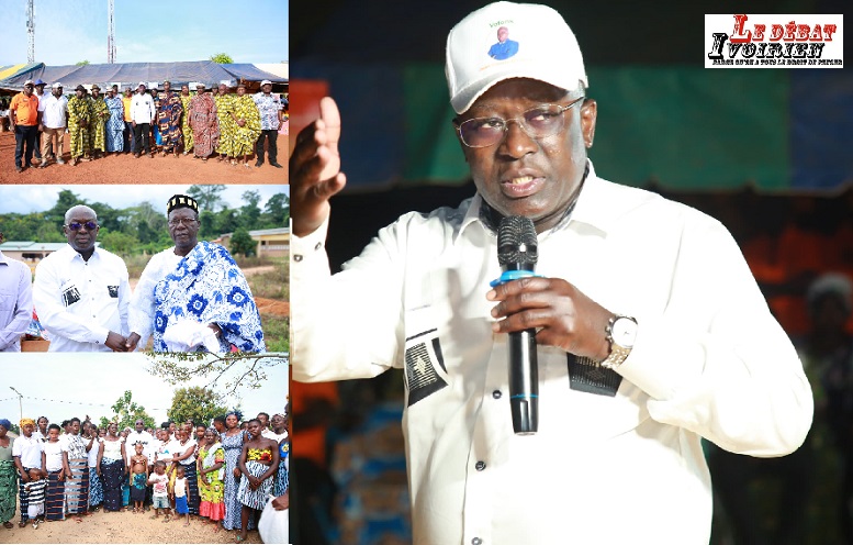 Jean Claude Kouassi, lors de son 5è meeting le mardi 29 août 2023 dans le département de M'Bahiakro ledebativoirien.net