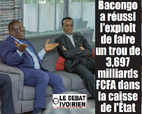 District d'Abidjan : Bacongo a réussi l’exploit de faire un trou de 3,697 milliards FCFA dans la caisse de l'État ledebativoirien.net
